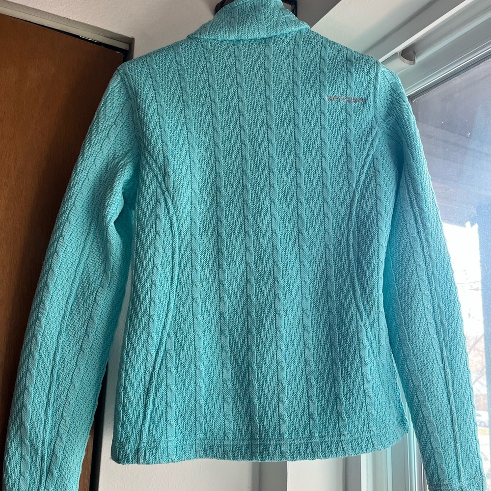 Spyder Major Cable Stryke Jacket Turquoise Blue Small Ski Winter - Picture 2 of 8